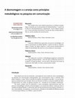 Research paper thumbnail of A desmontagem e o arranjo como princípios metodológicos na pesquisa em comunicação