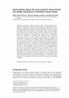 Research paper thumbnail of EXPLORING HEALTH AND SAFETY PRACTICES ON SOME NIGERIAN CONSTRUCTION SITES