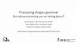Research paper thumbnail of Processing shapes grammar. But whose processing are we talking about?