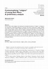 Research paper thumbnail of Contextualizing “religion” of young Karl Marx: A preliminary analysis