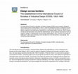 Research paper thumbnail of Design Across Borders: The Establishment of the International Council of Societies of Industrial Design (ICSID) 1957-1963