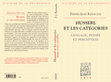 Research paper thumbnail of HUSSERL ET LES CATÉGORIES LANGAGE, PENSÉE ET PERCEPTION