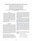 Research paper thumbnail of Cognitive processes underlying the continuity effect in spatial reasoning