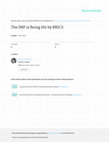Research paper thumbnail of The IMF is Being Hit by BRICS