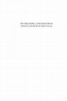 Research paper thumbnail of ON MEANING AND MANTRAS ESSAYS IN HONOR OF FRITS STAAL