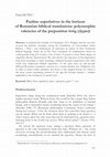 Research paper thumbnail of Pauline superlatives in the horizon of Romanian biblical translations: polymorphic valencies of the preposition hyper