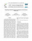 Research paper thumbnail of SATIN – Sains dan Teknologi Informasi Pengembangan Model Perancangan dan Pemograman Sistem Informasi Berbasis Web