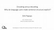 Research paper thumbnail of Encoding versus decoding. Why do language users make sentence structure explicit
