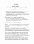Research paper thumbnail of The performance of consciousness: the consciousness of performance