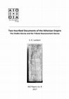 Research paper thumbnail of Two Inscribed Documents of the Athenian Empire. The Chalkis Decree and the Tribute Reassessment Decree