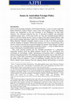 Research paper thumbnail of Issues in Australian Foreign Policy: July to December 2016