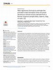 Research paper thumbnail of New regression formula to estimate the prenatal crown formation time of human deciduous central incisors derived from a Roman Imperial sample (Velia, Salerno, Italy, I-II cent. CE