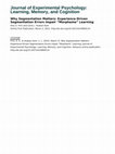 Research paper thumbnail of Why Segmentation Matters: Experience-Driven Segmentation Errors Impair " Morpheme " Learning