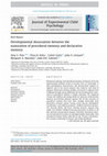 Research paper thumbnail of Developmental dissociation between the maturation of procedural memory and declarative memory