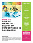 Research paper thumbnail of ROLE OF FINANCIAL SECTOR TO SUPPORT SDGS IN BANGLADESH