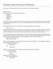 (PDF) Pseudo Code Practice Problems