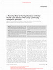 Research paper thumbnail of A Potential Role for Family Members in Mental Health Care Delivery: The Family Community Navigation Specialist