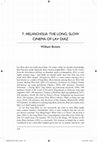 Research paper thumbnail of MELANCHOLIA: THE LONG, SLOW CINEMA OF LAV DIAZ