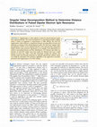 Research paper thumbnail of Singular Value Decomposition Method to Determine Distance Distributions in Pulsed Dipolar Electron Spin Resonance