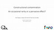 Research paper thumbnail of Constructional contamination. An occasional rarity or a pervasive effect?
