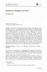Research paper thumbnail of “Thinking Love:  Heidegger and Arendt,” Continental Philosophy Review 50:4 (2017), pp. 453-78.