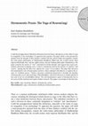 Research paper thumbnail of Hermeneutic Praxis: The Yoga of Reason(ing)
