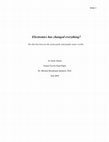 PDF) THE ELECTRONICS REVOLUTION Inventing the Future