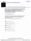 Research paper thumbnail of Best interests, durable solutions and belonging: policy discourses shaping the futures of unaccompanied migrant and refugee minors coming of age in Europe
