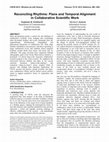 Research paper thumbnail of Reconciling Rhythms: Plans and Temporal Alignment in Collaborative Scientific Work