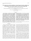 Research paper thumbnail of Low-temperature protein metabolism: seasonal changes in protein synthesis and RNA dynamics in the Antarctic limpet Nacella concinna Strebel 1908