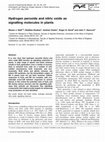 Research paper thumbnail of Hydrogen peroxide and nitric oxide as signalling molecules in plants