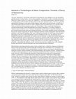 Research paper thumbnail of Interactive Technologies in Music Composition: Towards a Theory of Interactivity