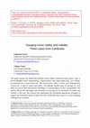 Research paper thumbnail of Gauging music vitality and viability: Three cases from Cambodia
