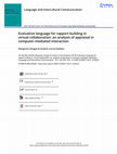 Research paper thumbnail of Evaluative language for rapport building in virtual collaboration: An analysis of Appraisal in computer-mediated interaction