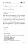 Research paper thumbnail of From cognitive load theory to collaborative cognitive load theory