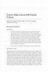Research paper thumbnail of Culture Bags and Latin@ Popular Culture: Integrating Funds of Knowledge in a Dual Language Immersion Setting.
