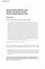 Research paper thumbnail of Beyond Hindu–Muslim unity: Gandhi, the Parsis and the Prince of Wales Riots of 1921