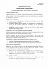 Research paper thumbnail of Intention and the Will - Lecture 2 - Handout