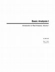 Research paper thumbnail of Basic Analysis I