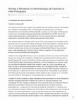 Research paper thumbnail of Rendas e Rendeiros na Administração da Fazenda na Índia Portuguesa