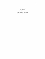 (PDF) The language of new media