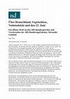 Research paper thumbnail of Über Deutschland, Vogelschisse, Nationalstolz und den 22. Juni. Offener Brief an Alexander Gauland [On Germany, Bird Shit, National Pride and June 22. An Open Letter to AfD Chairman Alexander Gauland]