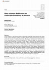 Research paper thumbnail of Risky Business: Reflections on Critical Performativity in Practice