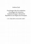 Research paper thumbnail of Forschungen über die rechtlichen Grundlagen der römischen Außenbeziehungen während der Republik bis zum Beginn des Prinzipats I. - X. (= GFA 14-20, 2011-2017)