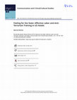 Research paper thumbnail of Feeling for the State: Affective Labor and Anti-Terrorism Training in US Hotels