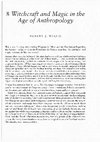 Research paper thumbnail of Witchcraft and magic in the age of anthropology. In: O. Davies (ed.) The Oxford  Illustrated History of Witchcraft and Magic: 225-252. Oxford: Oxford University Press.