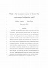 Research paper thumbnail of What is the economic concept of choice? An experimental philosophy study