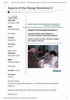 Research paper thumbnail of Aspects of the Orange Revolution V: Institutional Observation Reports on the 2004 Ukrainian Presidential Elections (Stuttgart & Hannover: ibidem-Verlag 2007)
