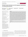 Research paper thumbnail of Fourteen-month-old infants track the language comprehension of communicative partners