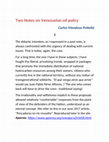 Research paper thumbnail of Two Notes on Venezuelan oil policy